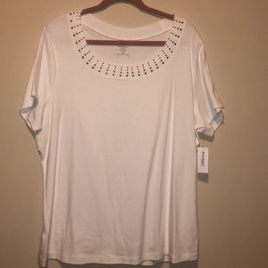 NEW💫Dressbarn Women’s Short Sleeve White T-shirt
